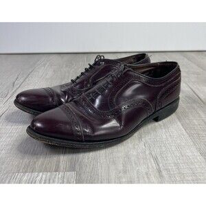 Allen Edmonds Oxblood Burgundy Leather Captoe Oxford Dress Shoes 9.5 D Read G